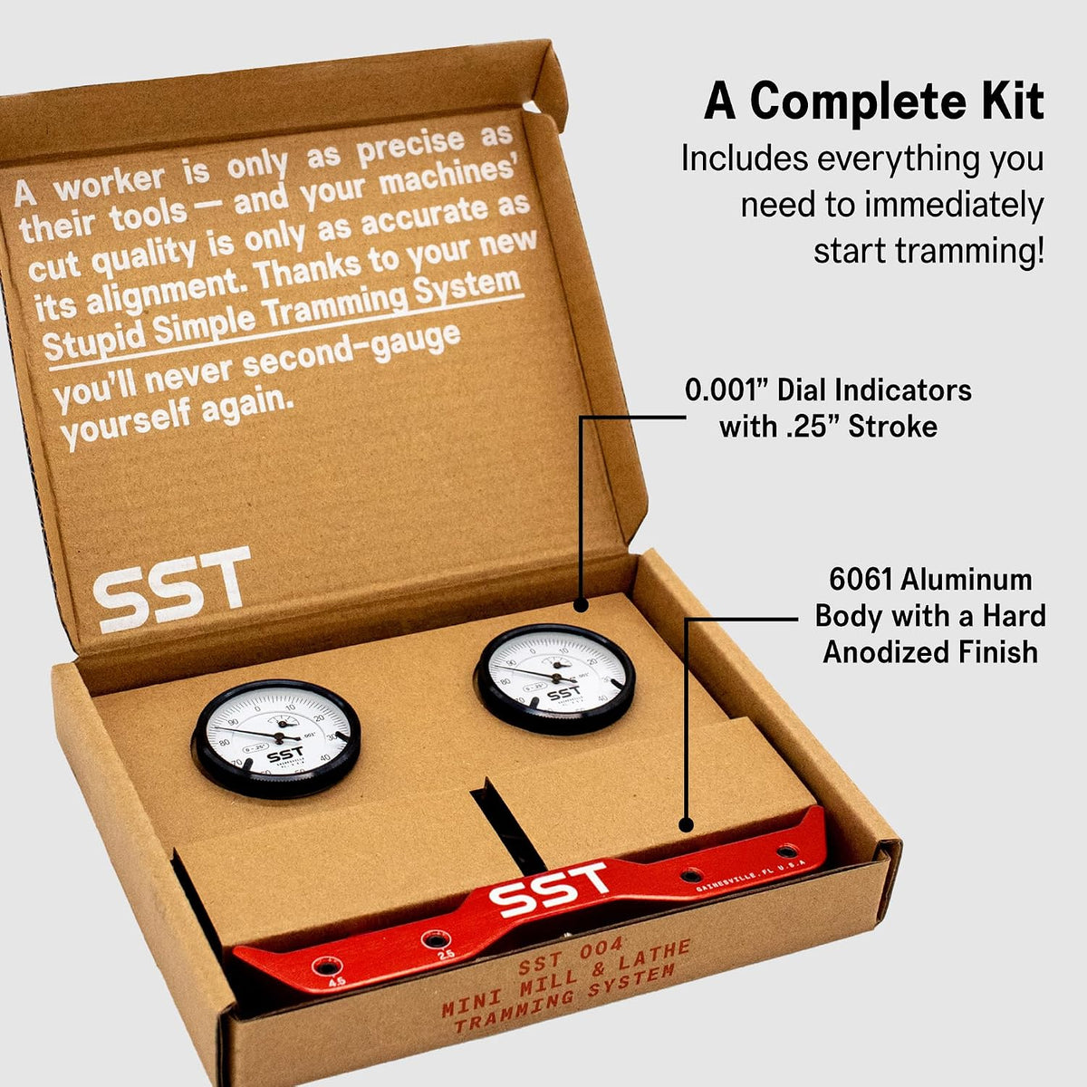 Stupid Simple Tools 미니 밀링 선반 트래밍 시스템 SST 직각 정렬 다이얼 게이지 7번 사진
