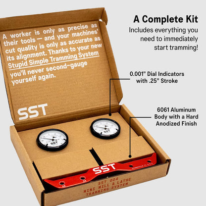 Stupid Simple Tools 미니 밀링 선반 트래밍 시스템 SST 직각 정렬 다이얼 게이지 7번 사진
