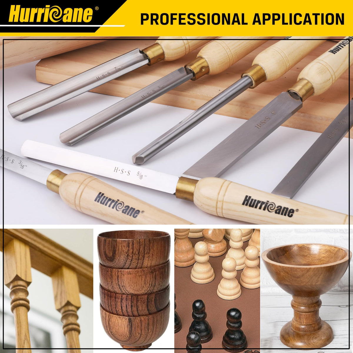 HURRICANE 목공 선반 끌 세트 HSS 8pc 우드워킹 라더 툴 4번 사진