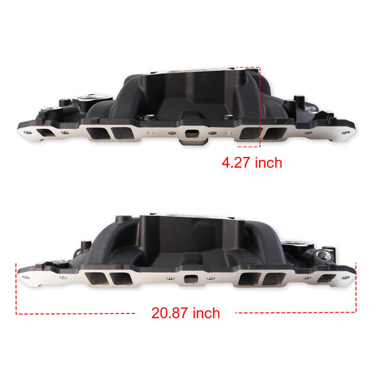JGhyperX 2701 SBC 듀얼 플레인 알루미늄 인테이크 매니폴드 262-400 V8 2번 사진