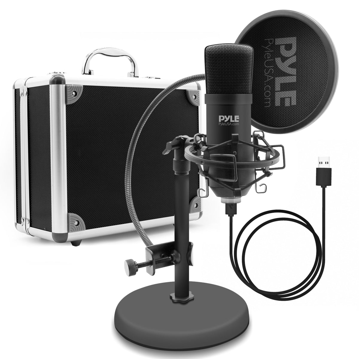 Pyle USB 컴퓨터 마이크 스탠드 팝필터 포함 USB 마이크 1번 사진