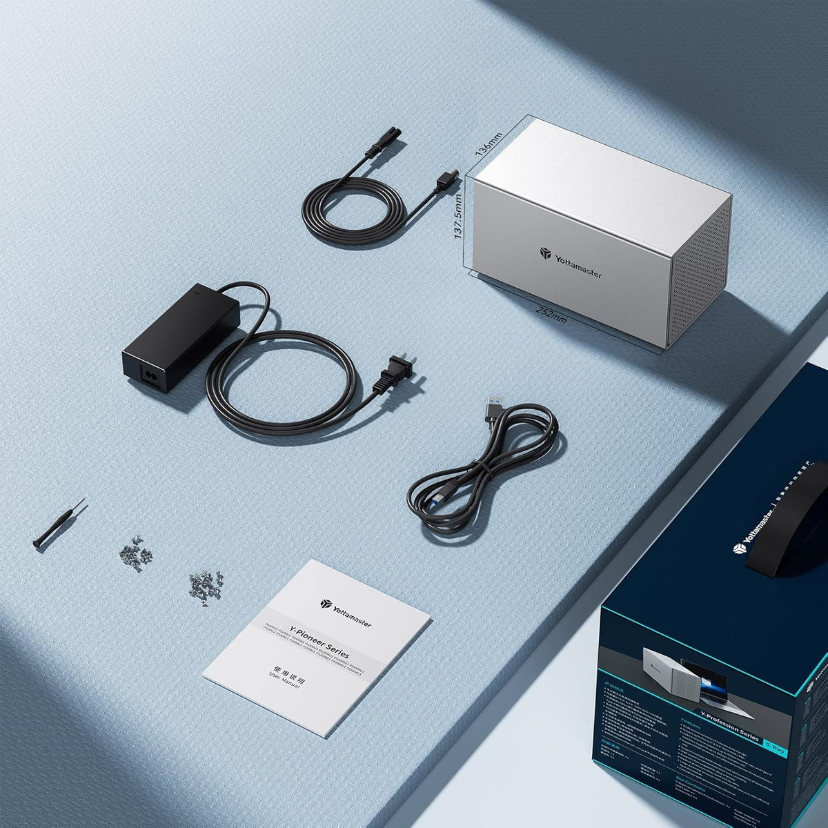 Yottamaster 5베이 USB C 알루미늄 RAID 하드 드라이브 인클로저 PS400 500C3 9번 사진