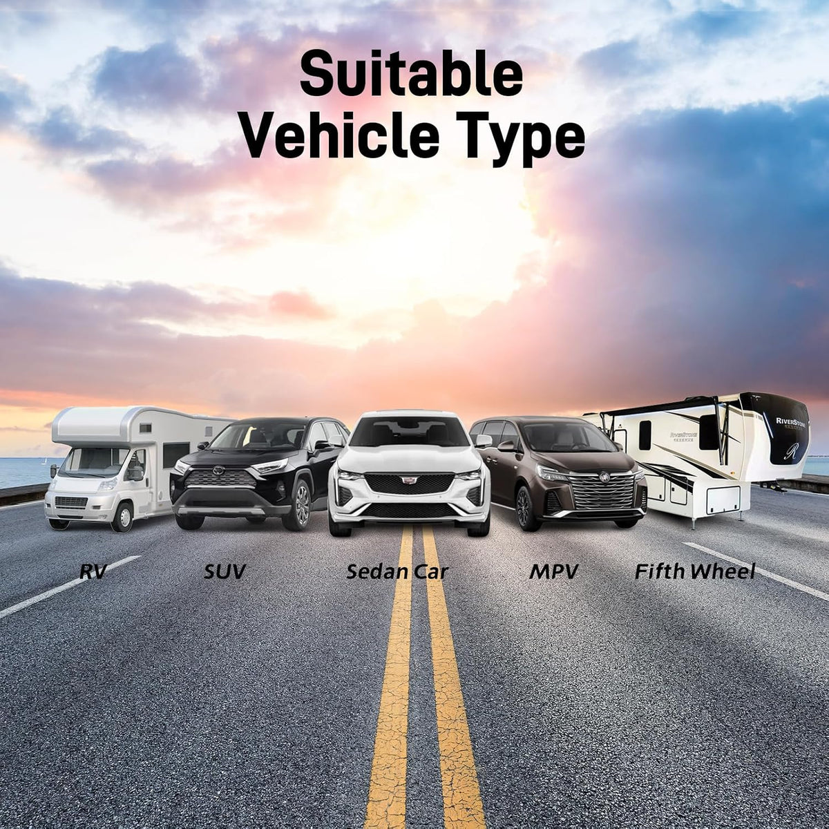 Tymate TM2 RV 타이어 공기압 모니터링 시스템 TPMS 센서 4개 세트 6번 사진