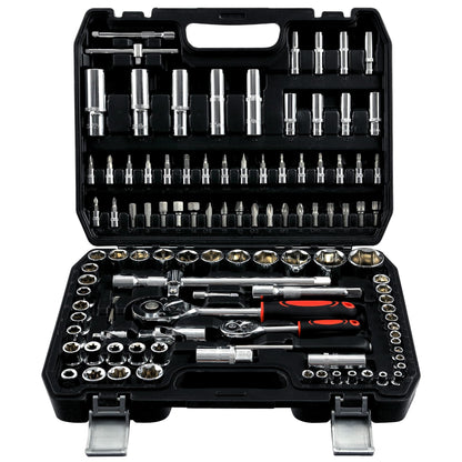 PIRIPARA 메카닉 공구 세트 1/4" 1/2" 108피스 크롬바나듐 라쳇 렌치 소켓 세트 1번 사진