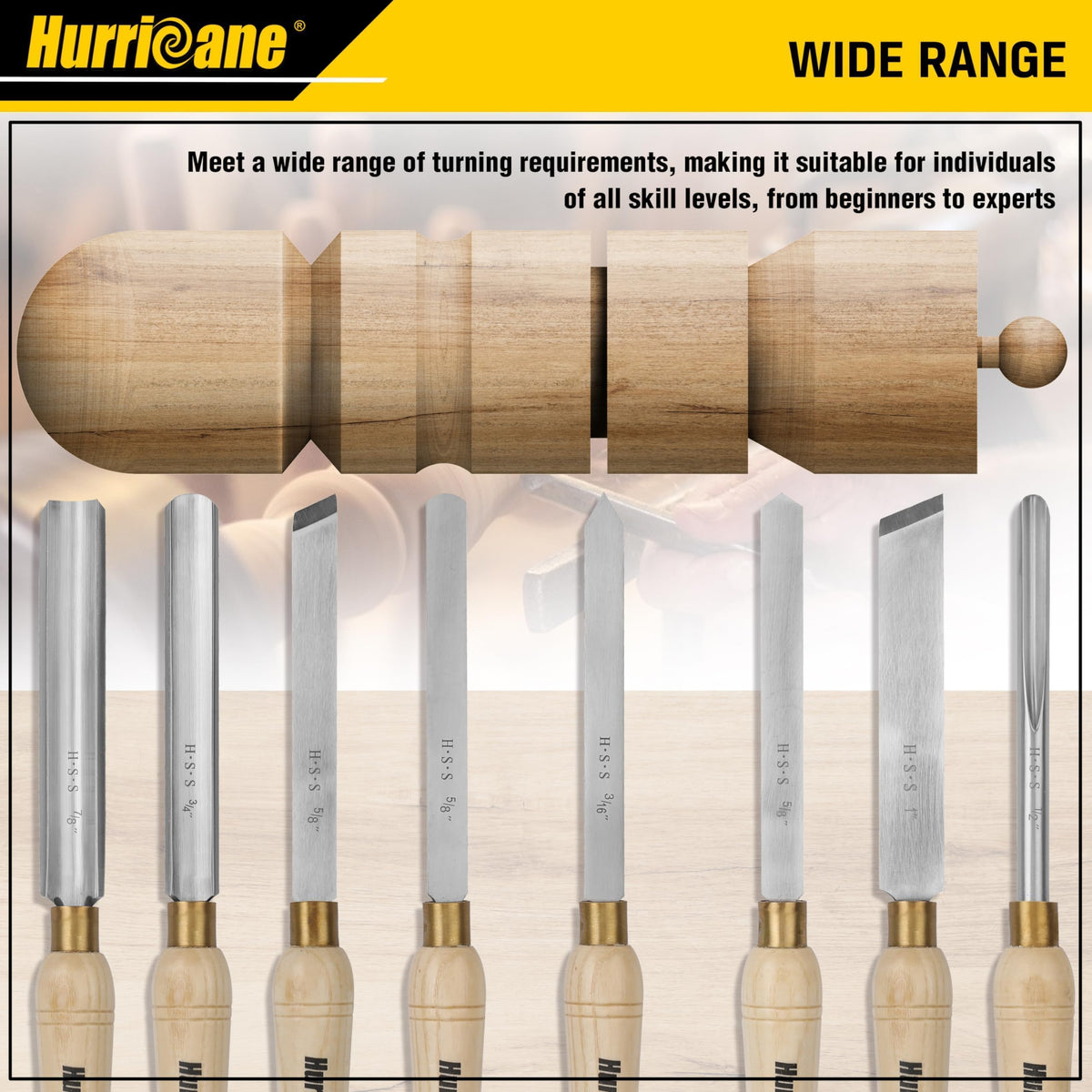 HURRICANE 목공 선반 끌 세트 HSS 8pc 우드워킹 라더 툴 5번 사진