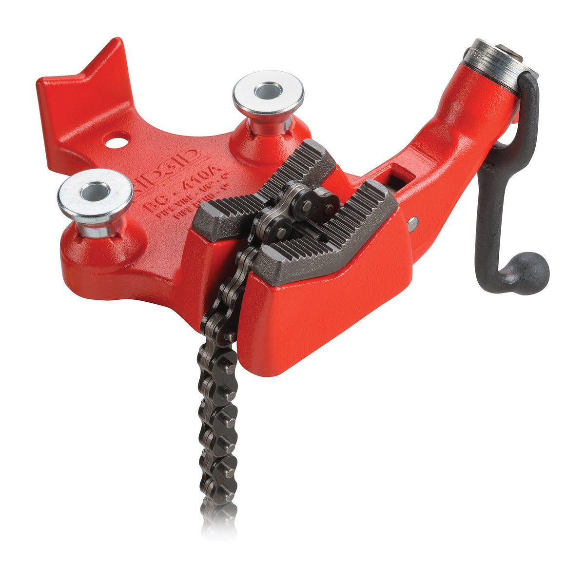 RIDGID 40215 BC810 탑 스크루 벤치 체인 바이스 1/2인치~8인치 파이프 고정용 5번 사진