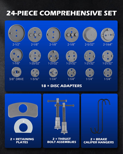 Orion Motor Tech 32pc 듀얼 브레이크 공구 세트 캘리퍼스 압축기 드럼 브레이크 3번 사진