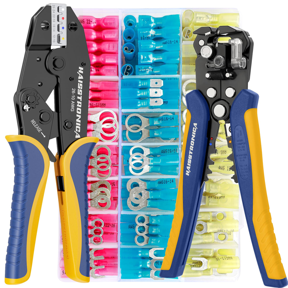 haisstronica 크림핑 툴 키트 HS-8327 280pcs 히트슈링크 커넥터 포함 10번 사진