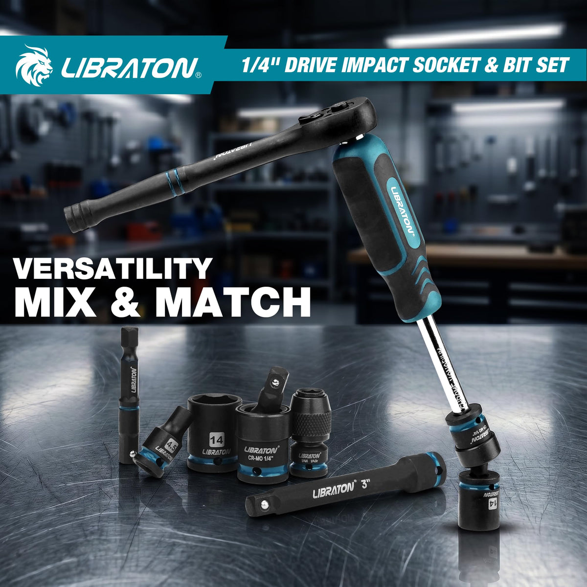 LIBRATON 임팩트 소켓 세트 SAE & Metric 7번 사진