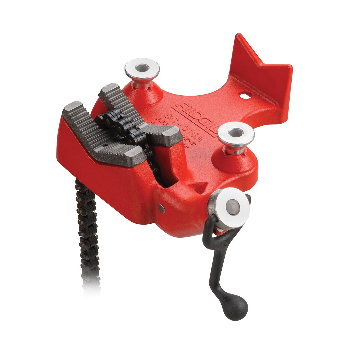 RIDGID 40215 BC810 탑 스크루 벤치 체인 바이스 1/2인치~8인치 파이프 고정용 3번 사진