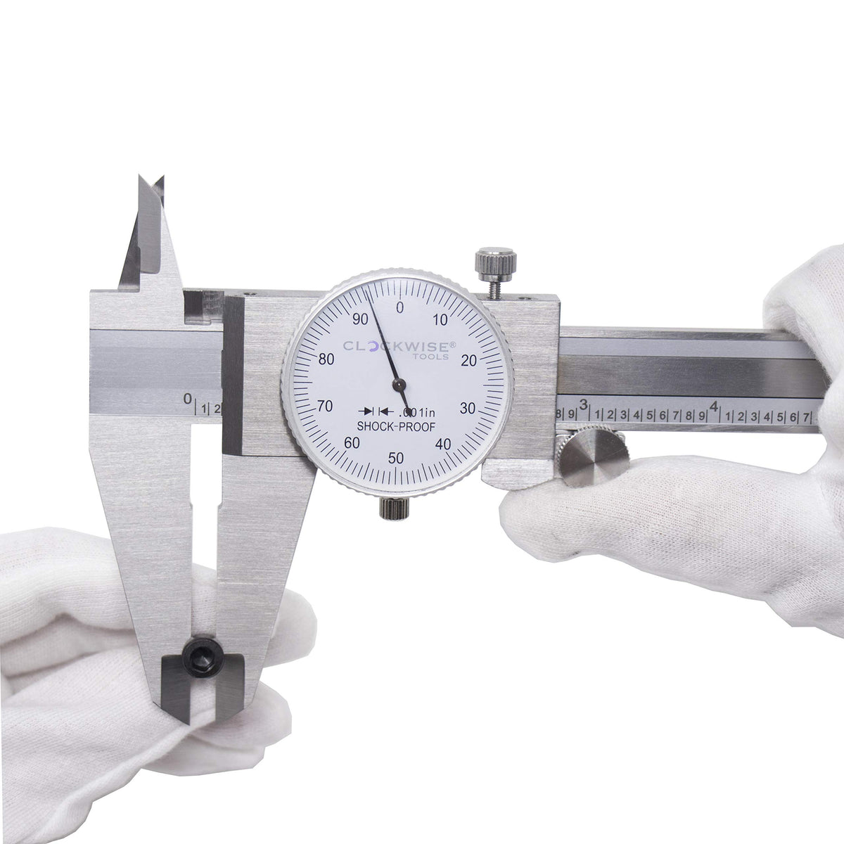 Clockwise Tools 다이얼 캘리퍼스 스테인리스 스틸 0-8인치 4way 측정 4번 사진