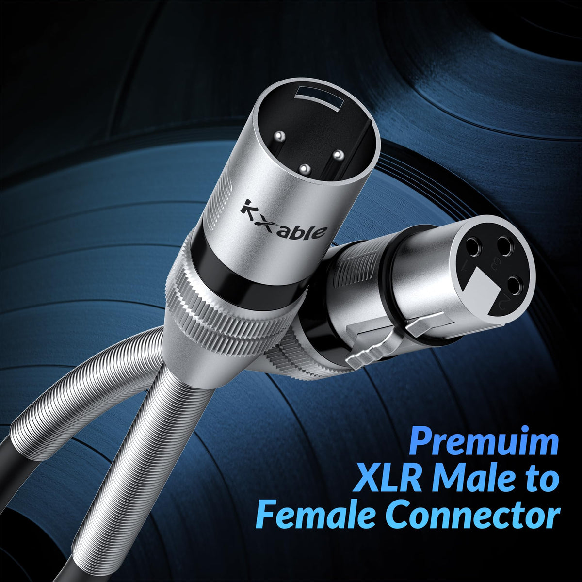 Kxable XLR 마이크 케이블 22AWG 순동선 고밀도 구리 브레이드 차폐 4번 사진