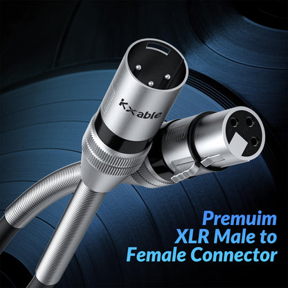 Kxable XLR 마이크 케이블 22AWG 순동선 고밀도 구리 브레이드 차폐 4번 사진