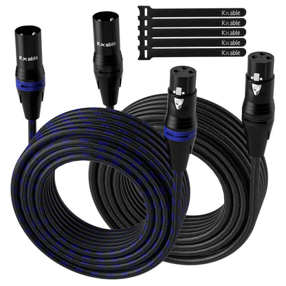 Kxable XLR 마이크 케이블 3핀 차폐 균형 수-암 패치 코드 무산소 구리 PVC 자가잠금 1번 사진