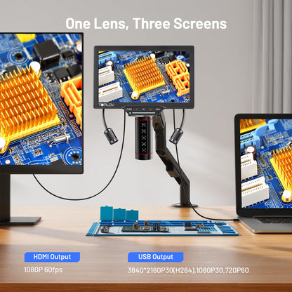 TOMLOV 디지털 현미경 플렉스 암 HDMI 10.1인치 자동초점 모니터 3K 동전 확대경 64G 9번 사진