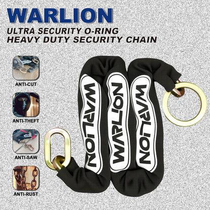 WARLION 헤비 듀티 보안 체인 3ft x 3/8인치 오토바이 자전거 발전기 자물쇠 4번 사진