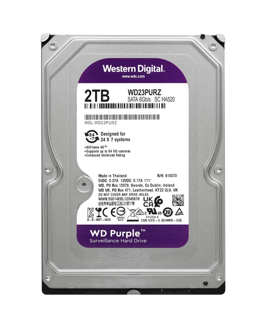 Western Digital WD Purple 감시용 내부 HDD 4TB 550TB/년 워크로드 2번 사진