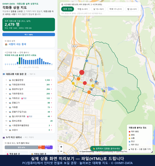 인터랙티브 지도 미리보기(실제 상품은 클릭형 HTML)
