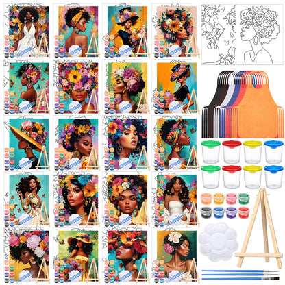 Sherr 프리드로잉 캔버스 페인팅 키트 140pcs 20세트 11번 사진