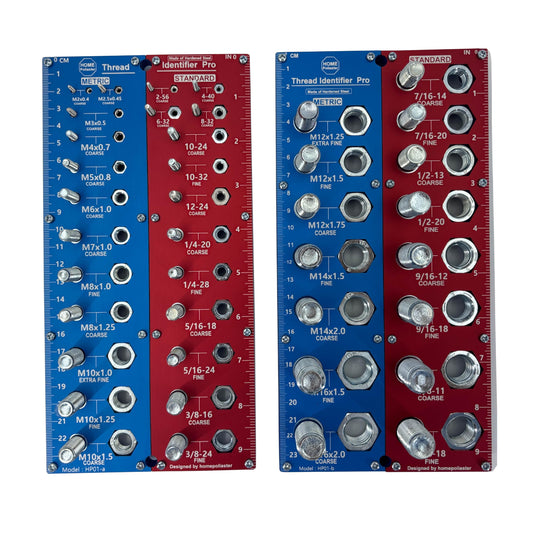 HOME Poliaster 2-in-1 나사산 측정기 고탄소강 나사 게이지 1번 사진