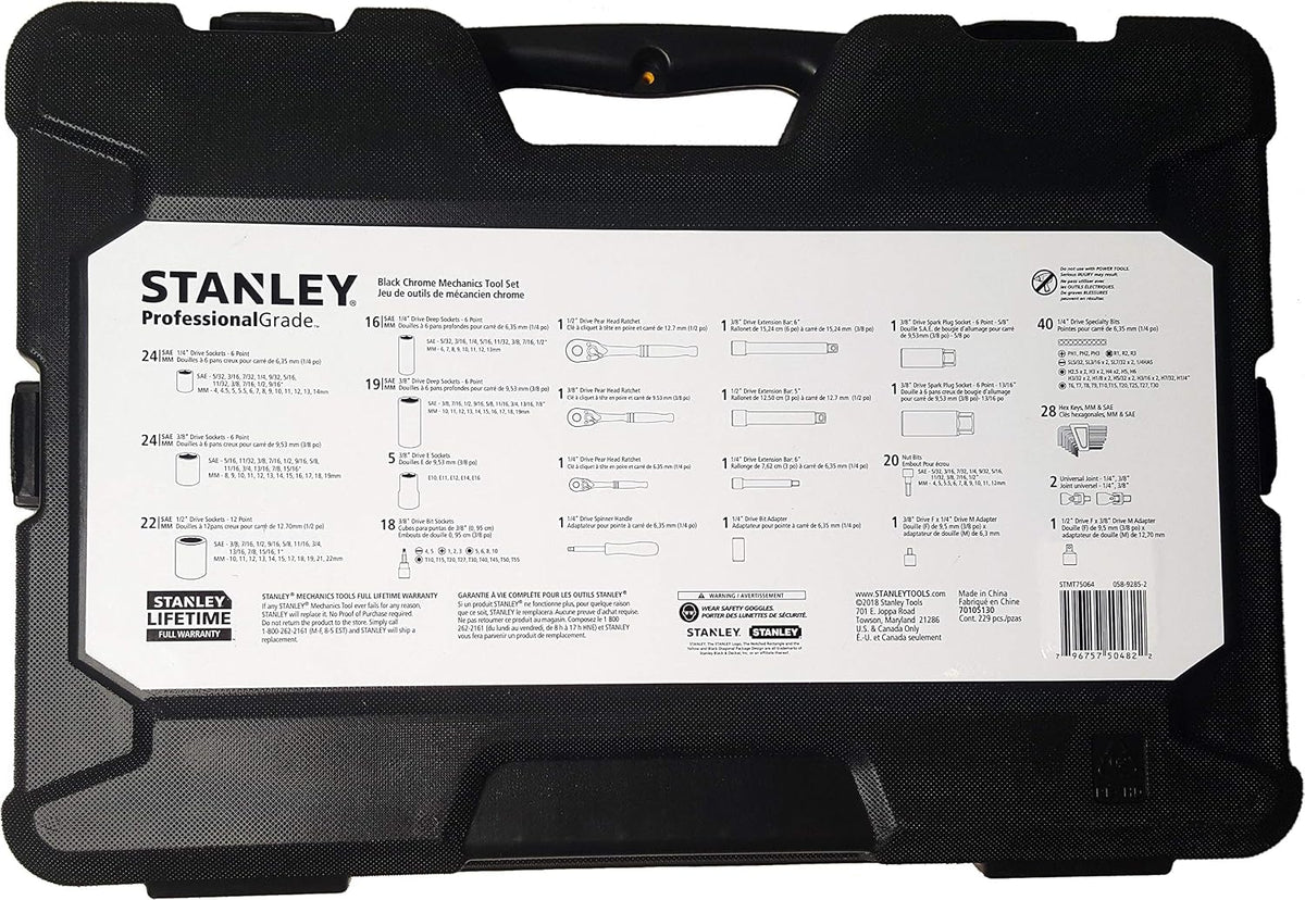 STANLEY 소켓 렌치 세트 블랙 크롬 229피스 STMT75064 Set-229 3번 사진
