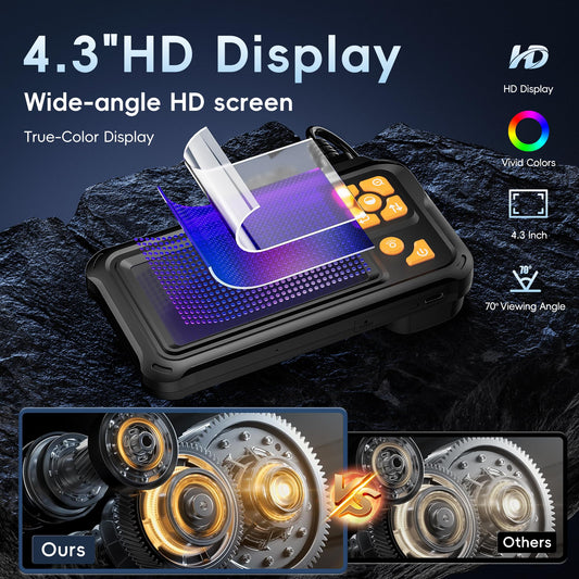 Yamokizy 산업 내시경 카메라 1080P HD 50FT IP67 8.5mm 4.3인치 반강성 케이블 2번 사진