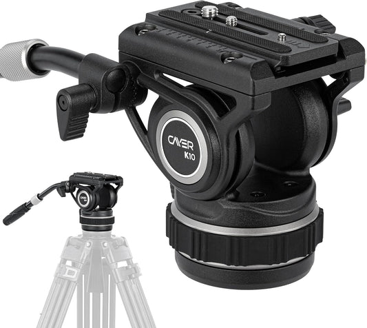 Cayer K10 Pro 삼각대 유압 헤드 75mm 베이스 22 Lb 1번 사진
