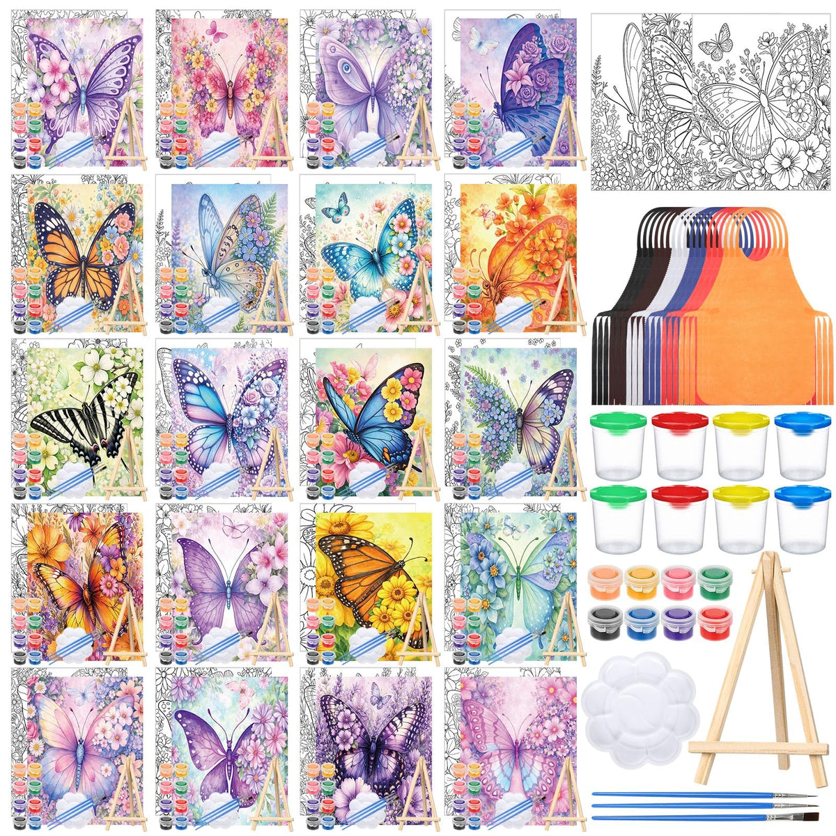 Sherr 프리드로잉 캔버스 페인팅 키트 140pcs 20세트 14번 사진