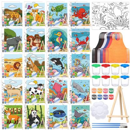 Sherr 프리드로잉 캔버스 페인팅 키트 140pcs 20세트 8번 사진