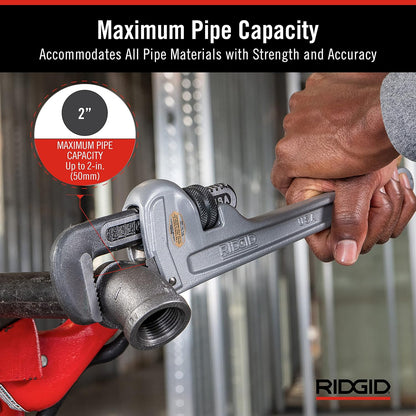 RIDGID 31095 Model 814 알루미늄 직선 배관 파이프 렌치 14인치 2인치 파이프용 3번 사진