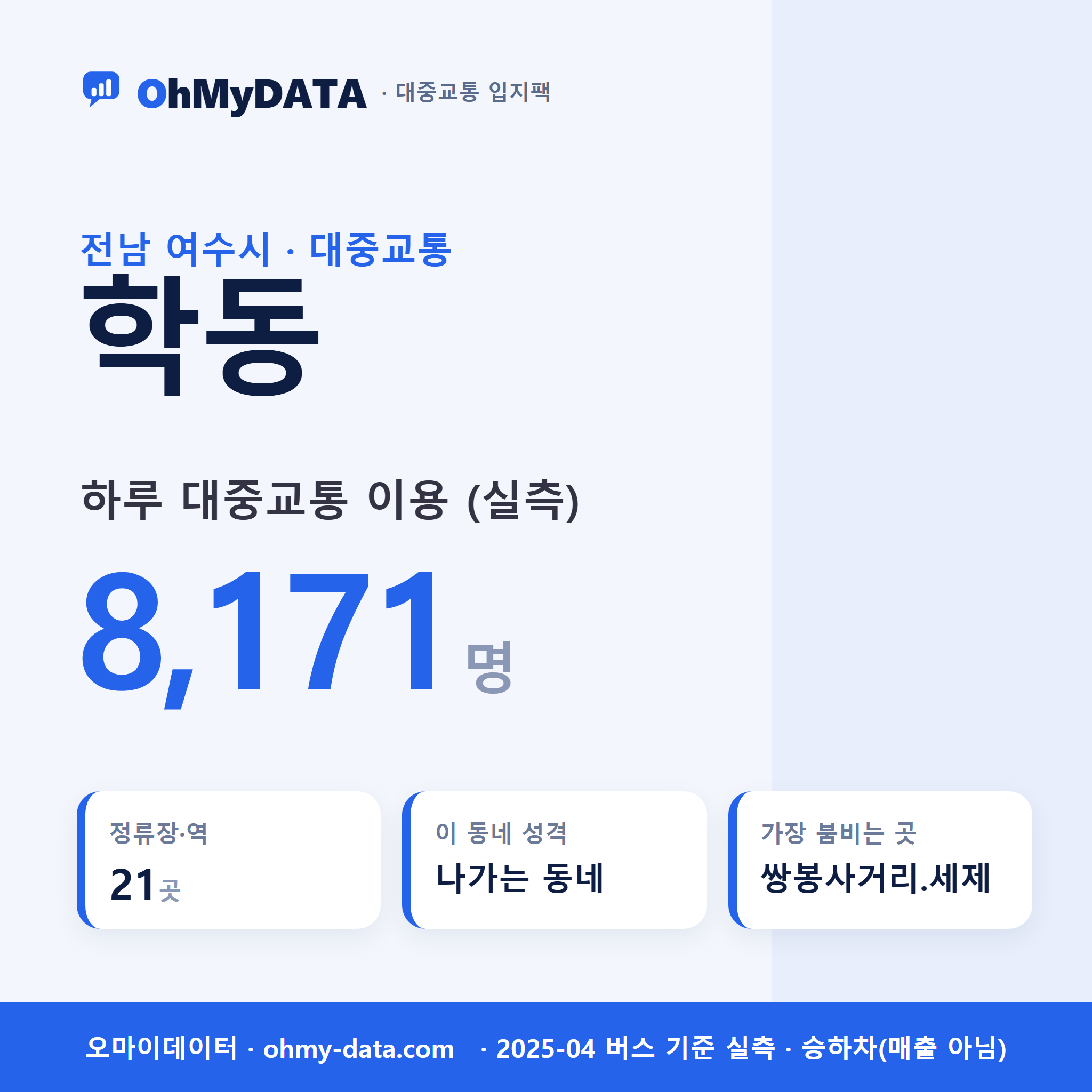 학동 대중교통 입지팩 표지