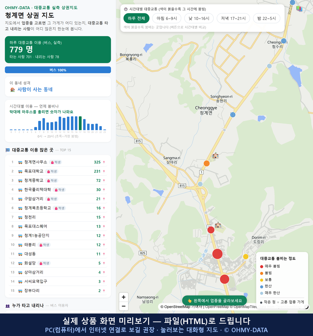 인터랙티브 지도 미리보기(실제 상품은 클릭형 HTML)