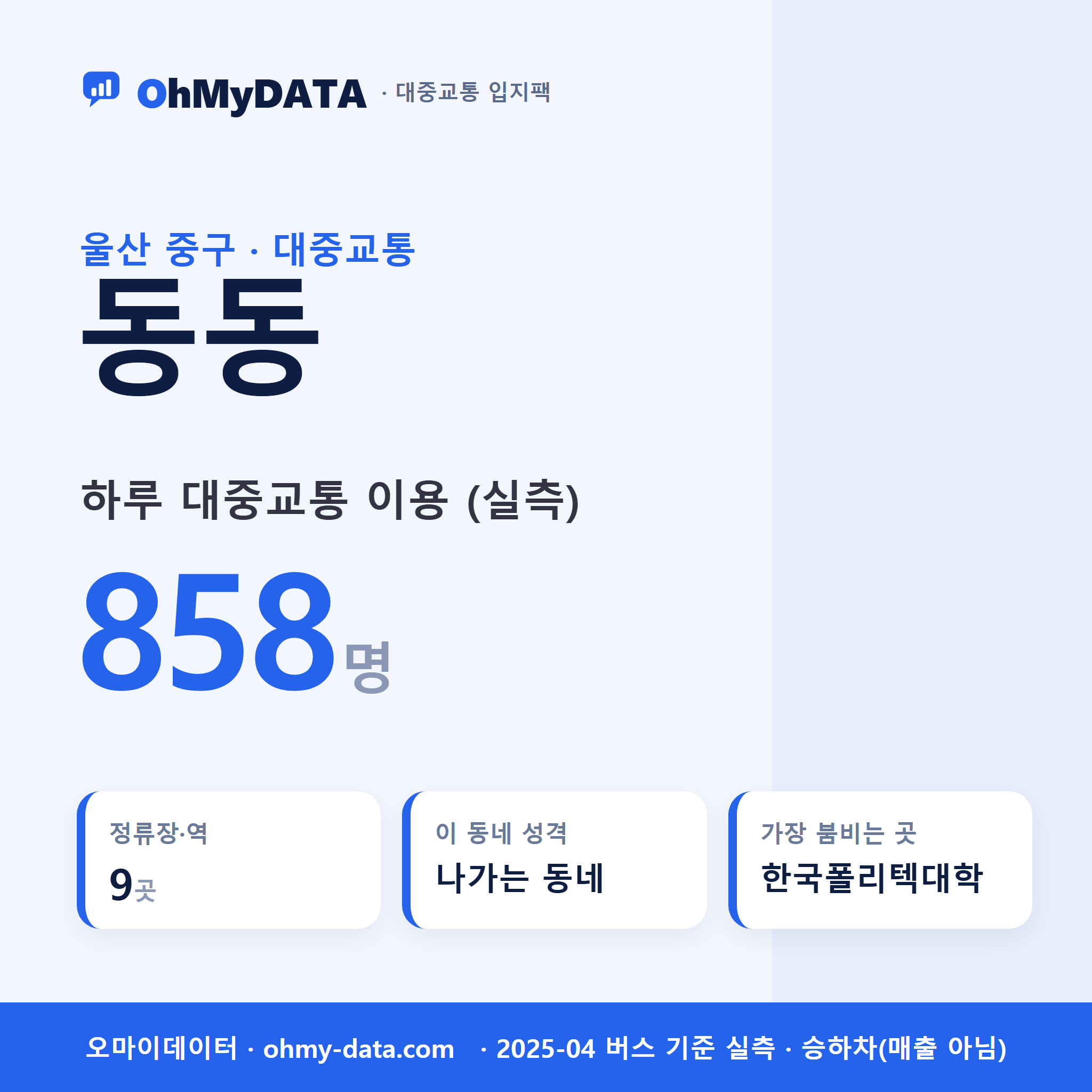 동동 대중교통 입지팩 표지