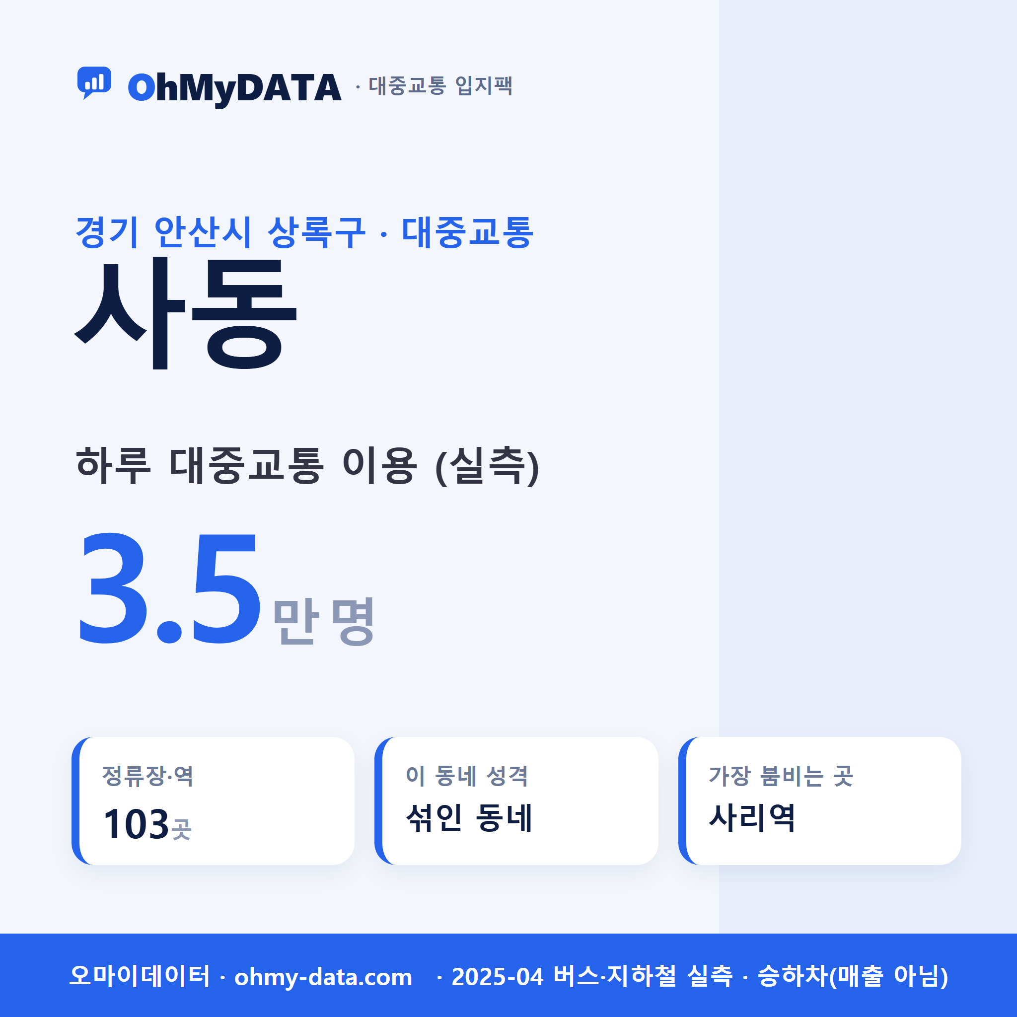 사동 대중교통 입지팩 표지