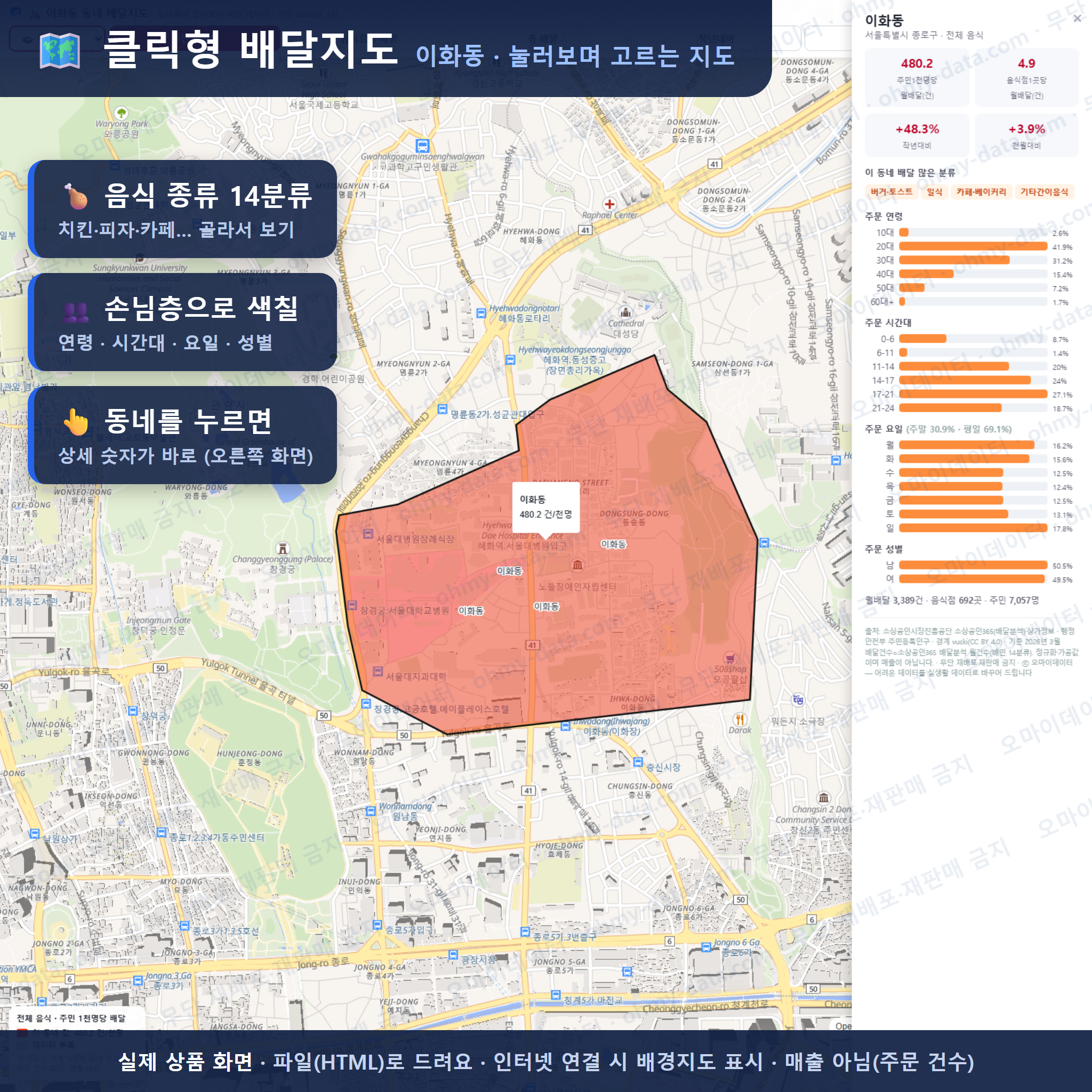 인터랙티브 지도 미리보기(실제 상품은 클릭형 HTML)