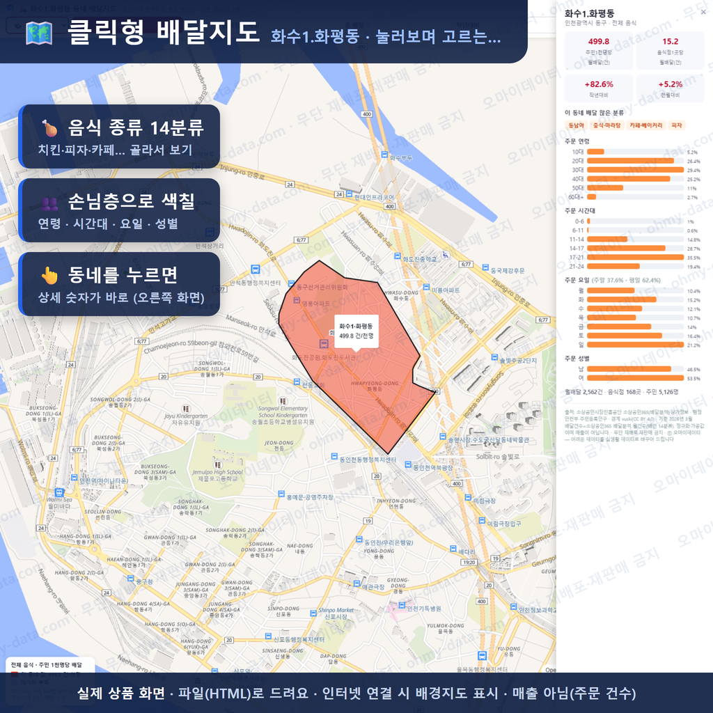 인터랙티브 지도 미리보기(실제 상품은 클릭형 HTML)
