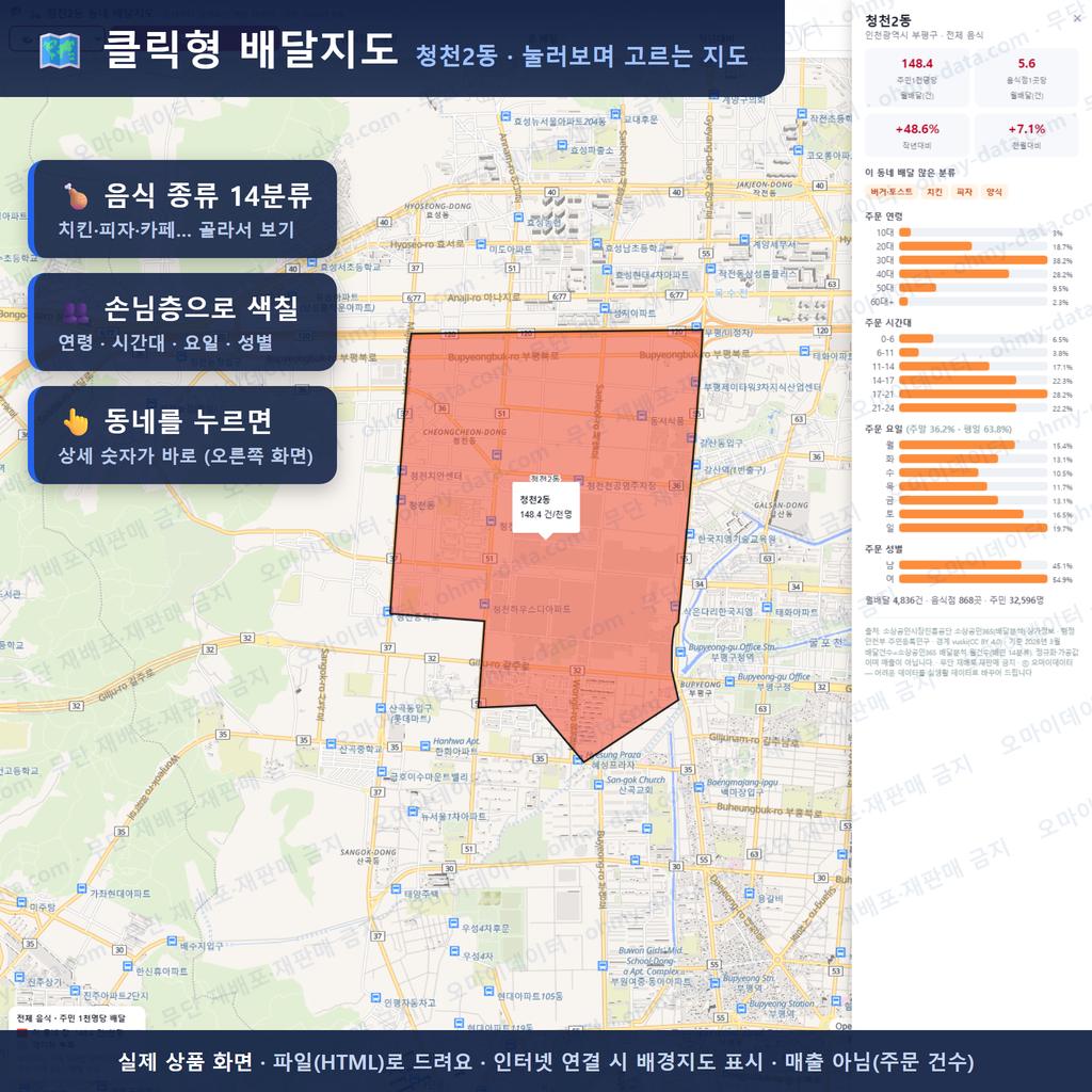 인터랙티브 지도 미리보기(실제 상품은 클릭형 HTML)