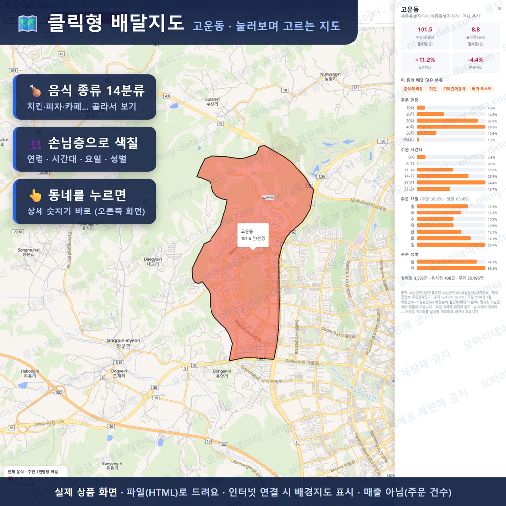 인터랙티브 지도 미리보기(실제 상품은 클릭형 HTML)