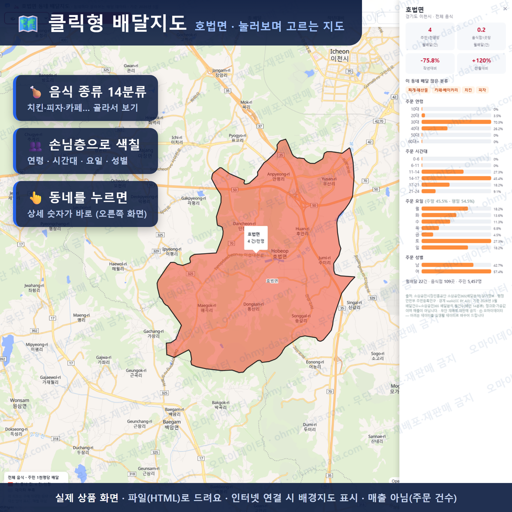 인터랙티브 지도 미리보기(실제 상품은 클릭형 HTML)