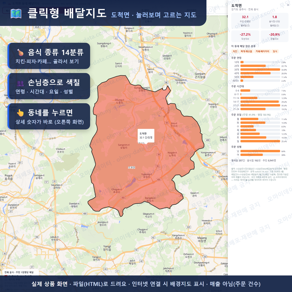 인터랙티브 지도 미리보기(실제 상품은 클릭형 HTML)