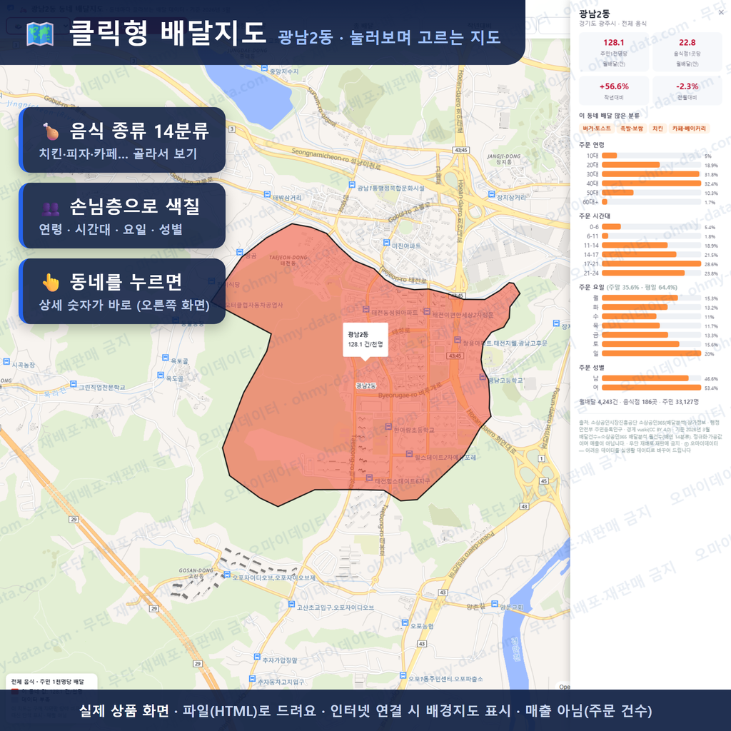 인터랙티브 지도 미리보기(실제 상품은 클릭형 HTML)