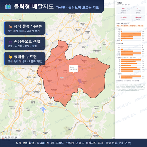 인터랙티브 지도 미리보기(실제 상품은 클릭형 HTML)