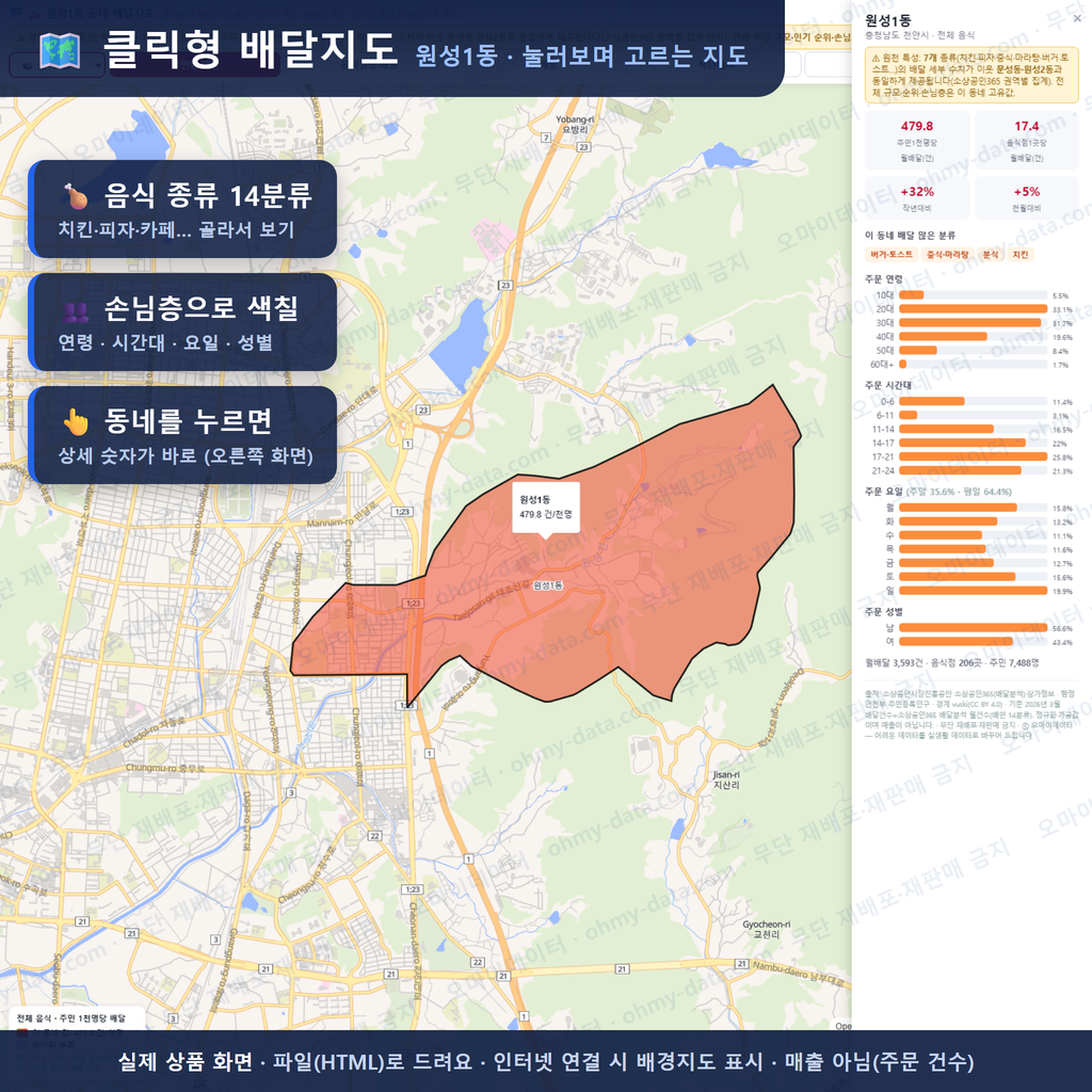 인터랙티브 지도 미리보기(실제 상품은 클릭형 HTML)