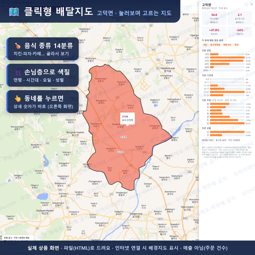 인터랙티브 지도 미리보기(실제 상품은 클릭형 HTML)