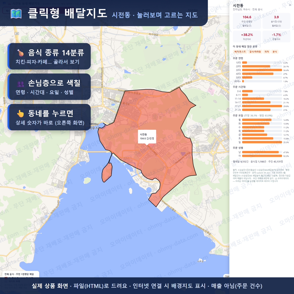 인터랙티브 지도 미리보기(실제 상품은 클릭형 HTML)