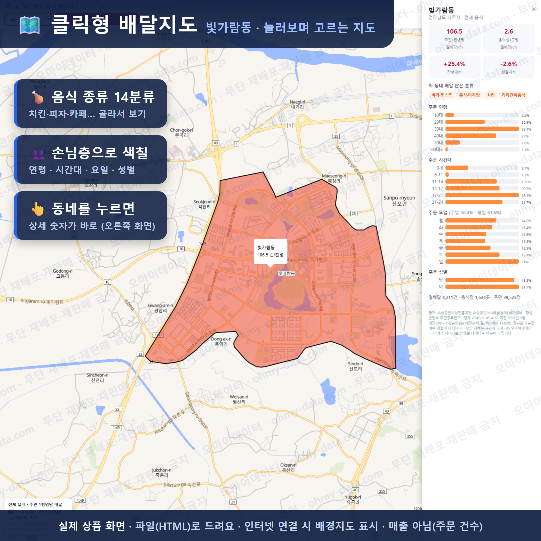 인터랙티브 지도 미리보기(실제 상품은 클릭형 HTML)