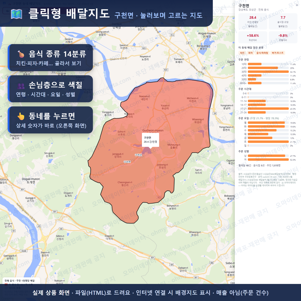 인터랙티브 지도 미리보기(실제 상품은 클릭형 HTML)