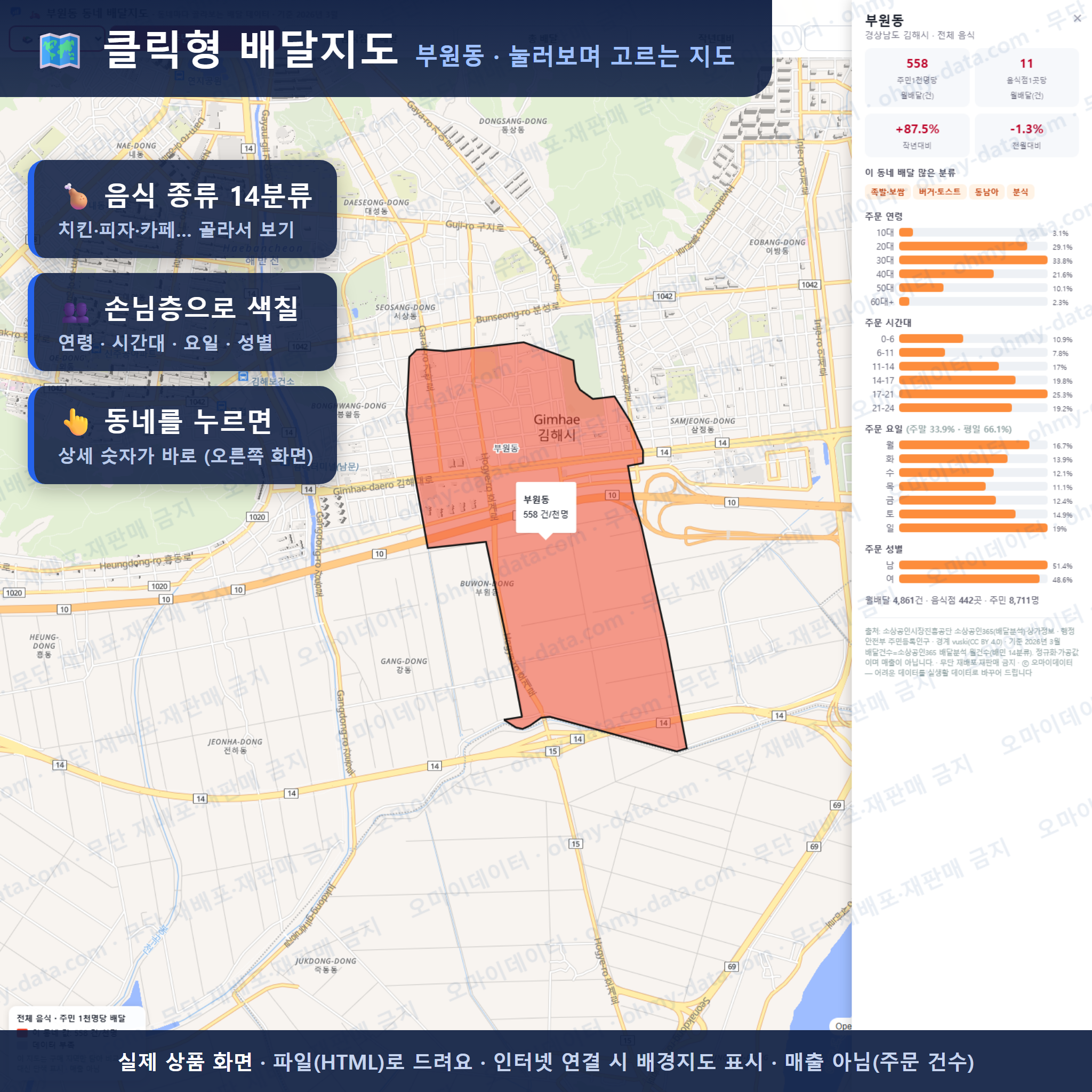 인터랙티브 지도 미리보기(실제 상품은 클릭형 HTML)