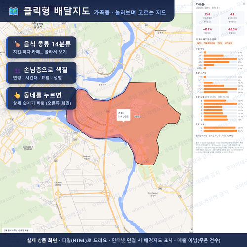 인터랙티브 지도 미리보기(실제 상품은 클릭형 HTML)