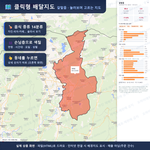 인터랙티브 지도 미리보기(실제 상품은 클릭형 HTML)